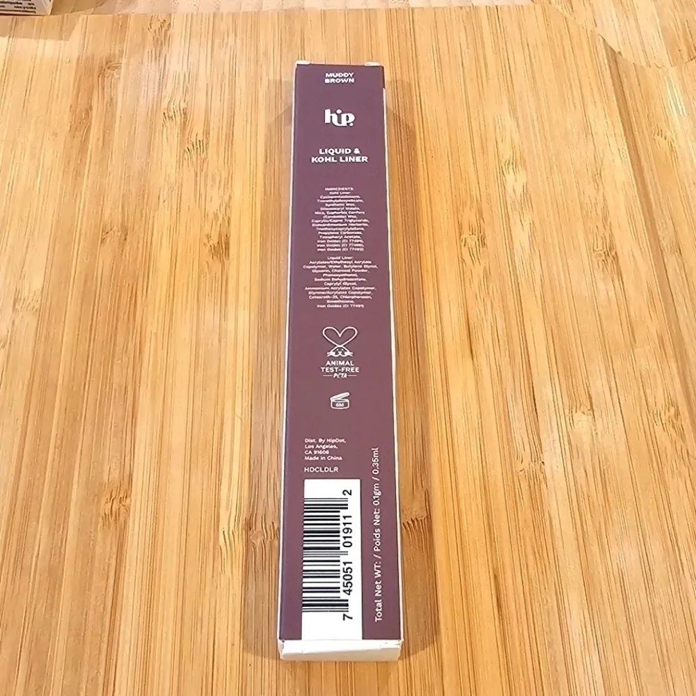 New Hipdot Liquid & Kohl Liner in Muddy Brown, Full-size 0.35ml